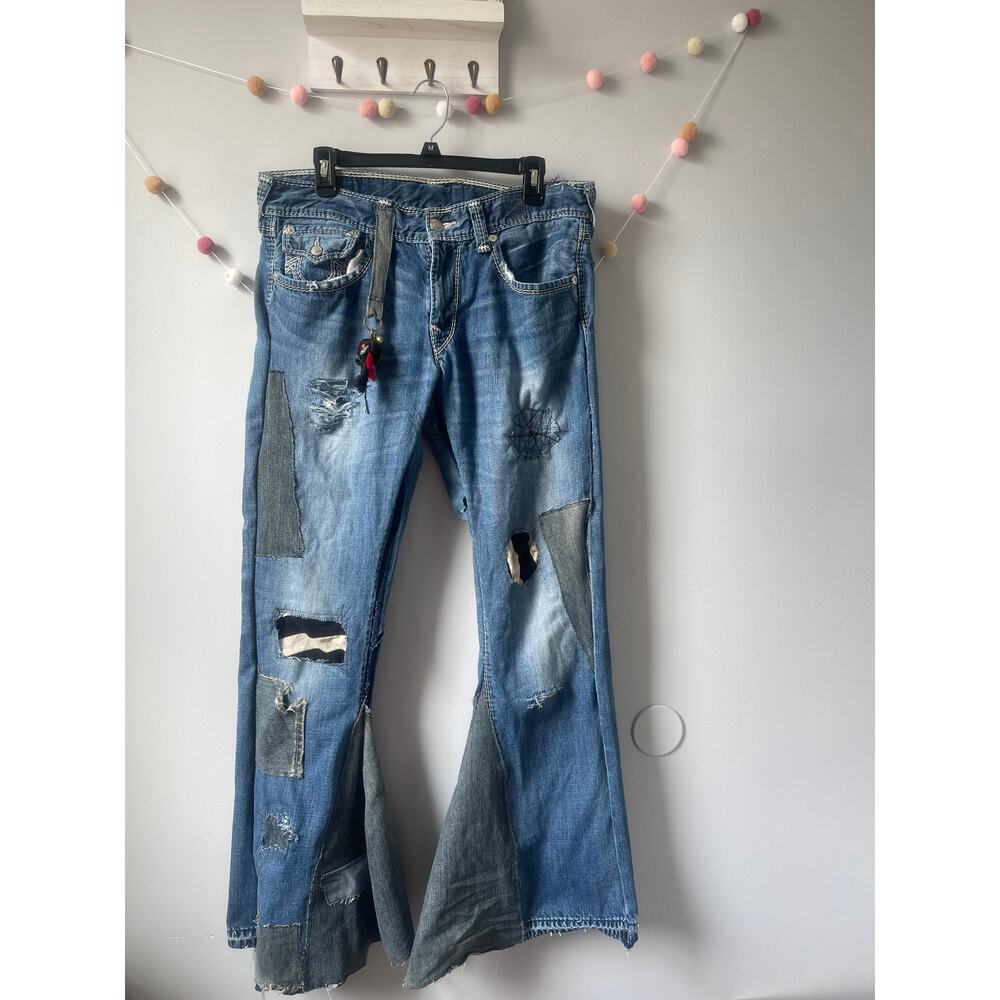 True Religion Distressed Blue Jeans